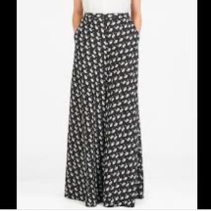 Swan Print Palazzo Pants-eShakti